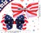 2 Pcs American Flag Hair Bow Clips – Patriotic Stars & Stripes Alligator Hairpins for Baby Girls, Kids & Women, 4th of July & Independence Day Hair Accessories